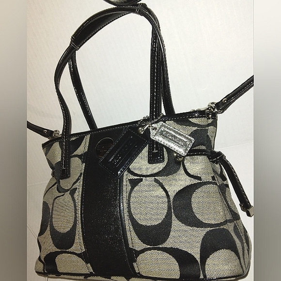 ★BRAND NEW★Gorgeous COACH Signature Stripe Convertible Mini Carryall Crossbody - Picture 16 of 16